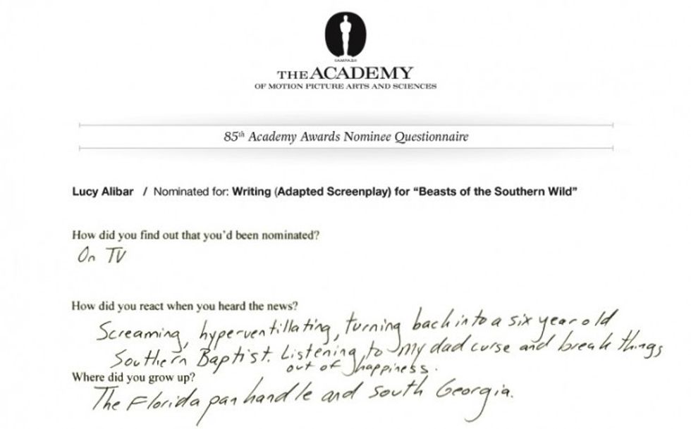 Lucy-alibar-beasts-of-southern-wild-academy-questionnaire-excerpt