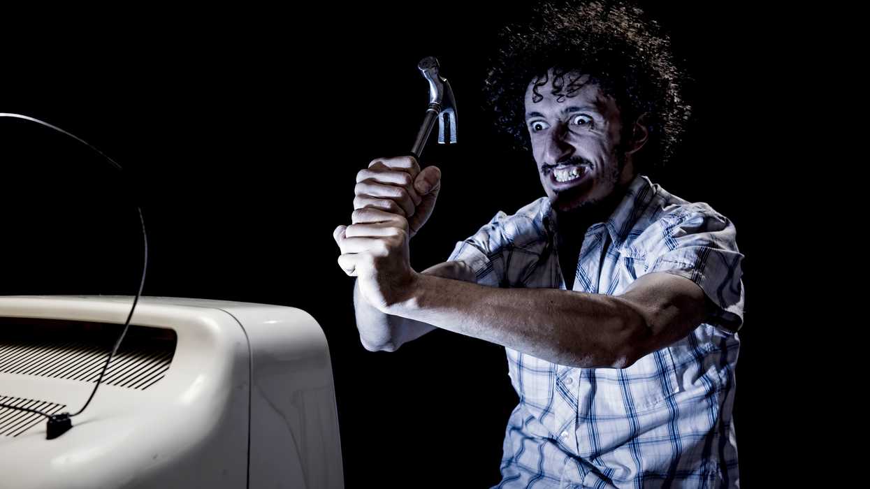 Man Smashes TV