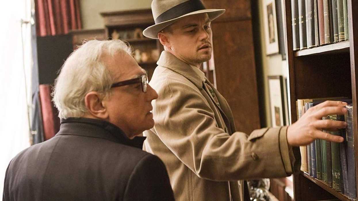 Martin Scorsese and Leonardo DiCaprio on the set of Shutter Island