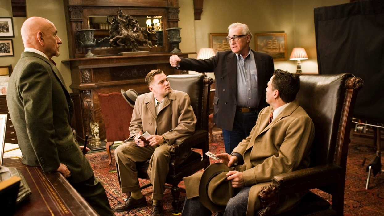 Martin Scorsese directing on the set of 'Killers of the Flower Moon'