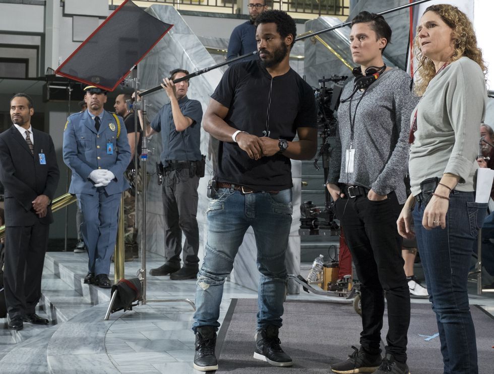 Marvel Studios' BLACK PANTHERL to R: Director Ryan Coogler and Cinematographer Rachel Morrison Ph: Matt Kennedy\u00a9Marvel Studios 2018