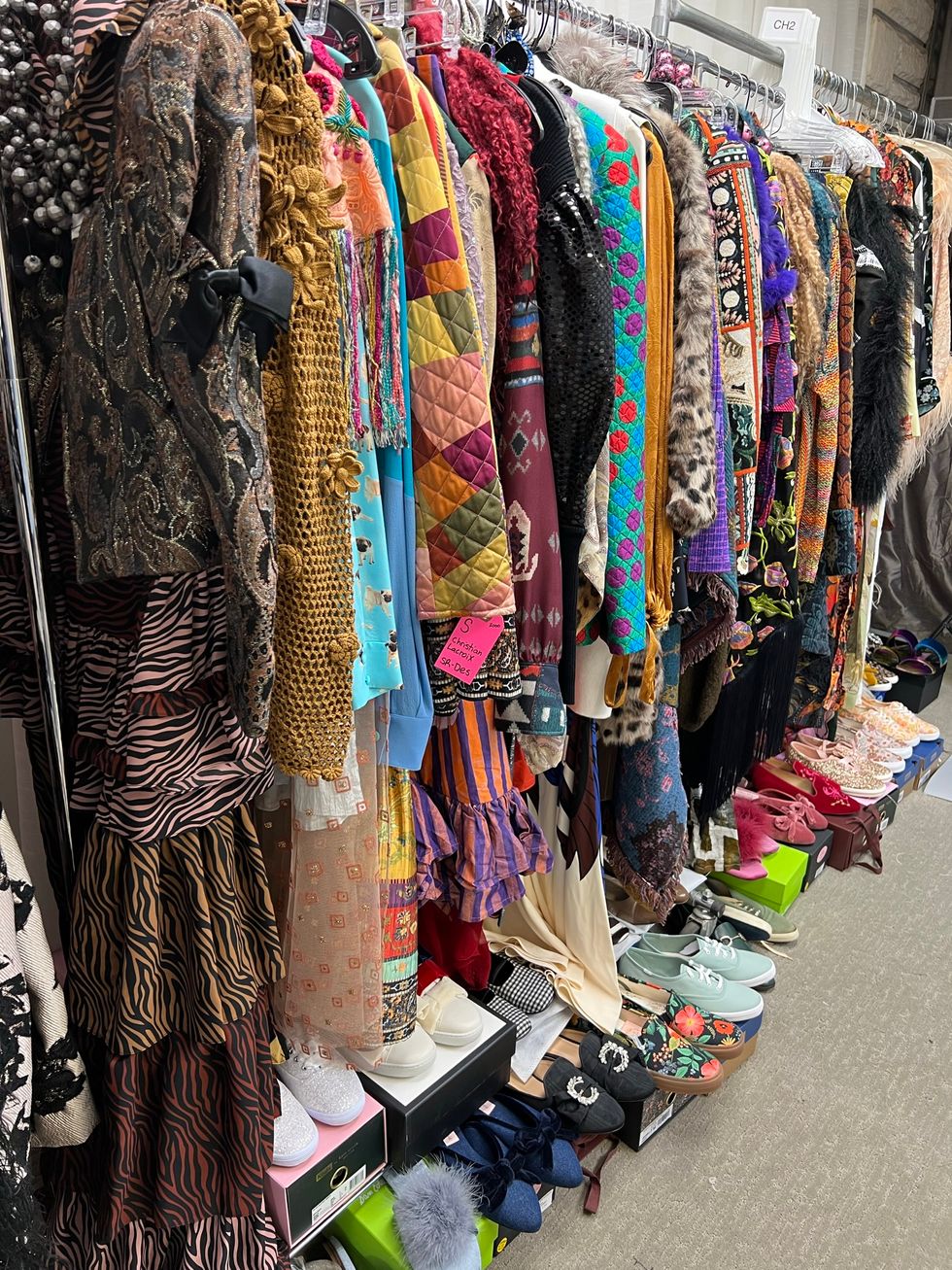 Megan Mullally's costume rack, 'Dicks: The Musical'