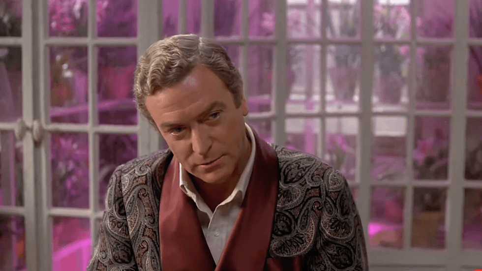 Michael Caine as Sidney Bruhl in the 1982 film Deathtrap
