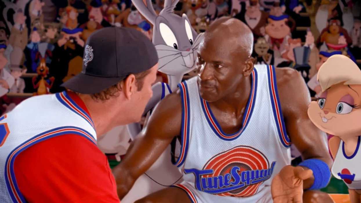 Michael Jordan with the Looney Tunes