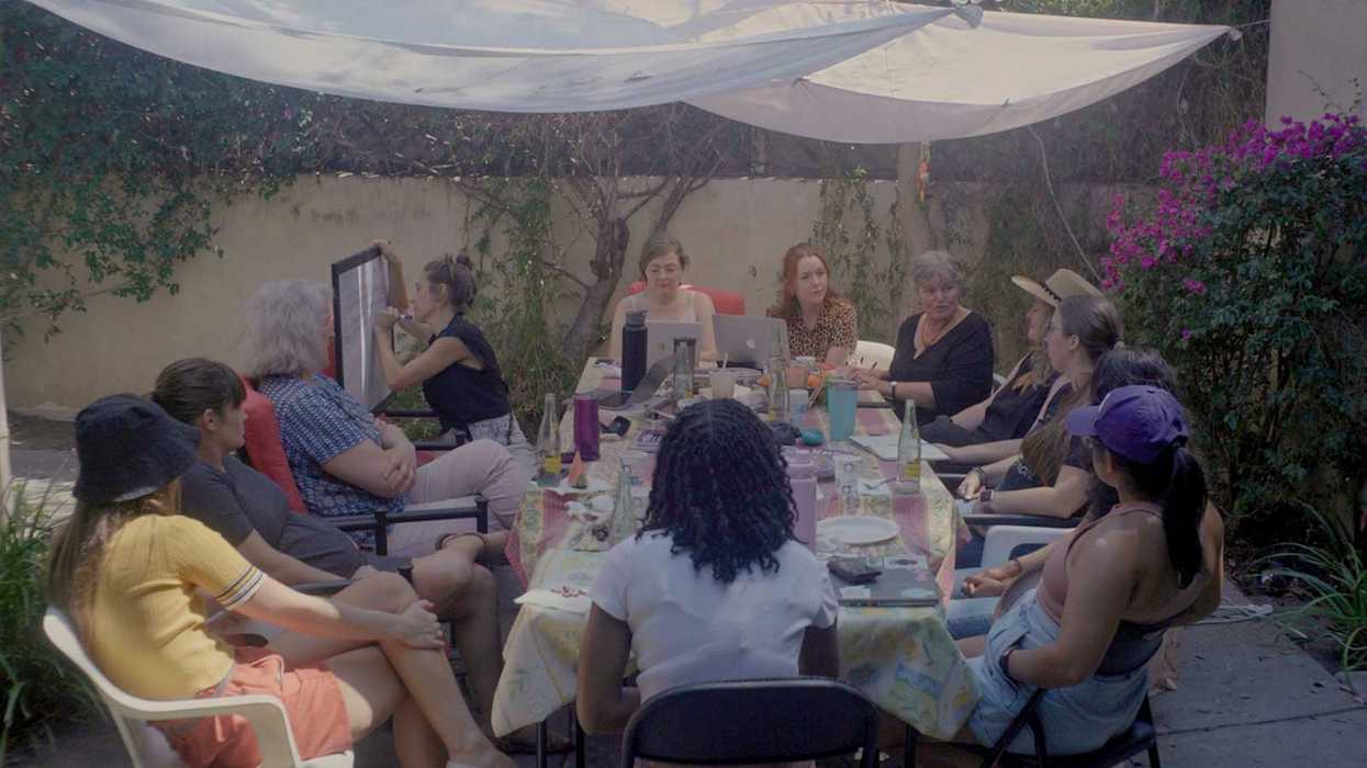 Movie still from the documentary Plan C