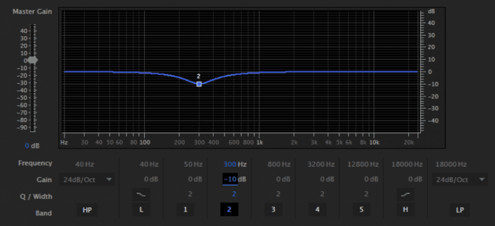 Parametric EQ in Adobe Audition