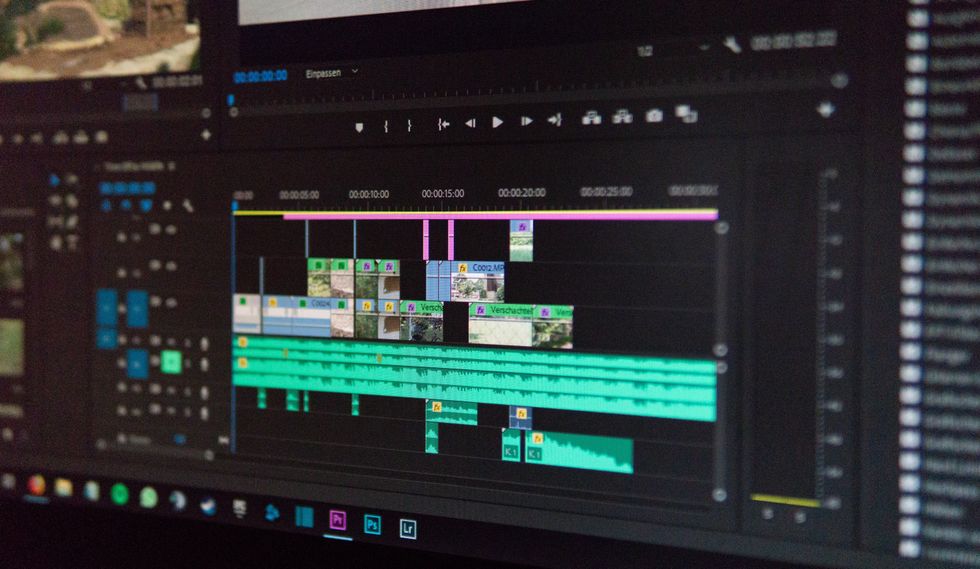 photo of a Premiere Pro Timeline