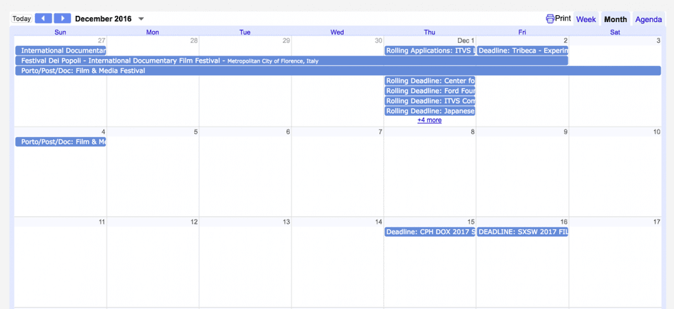 POV Calendar