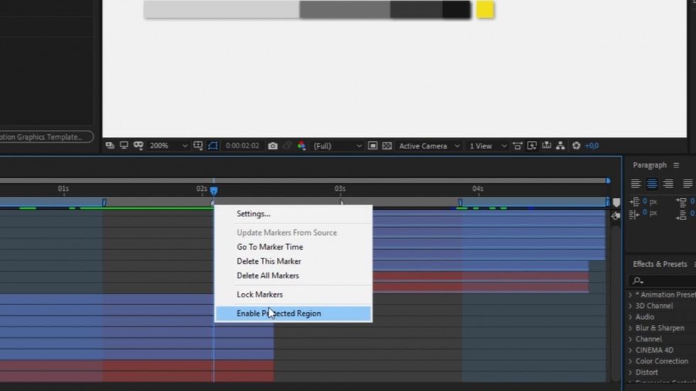 protected region after effects