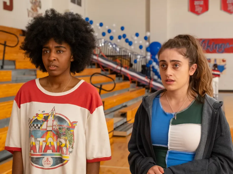 Rachel Sennott and Ayo Edebiri in 'Bottoms'