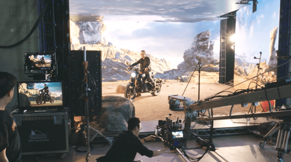 Realtime lighting can be changed on set, and virtually with Unreal Engine