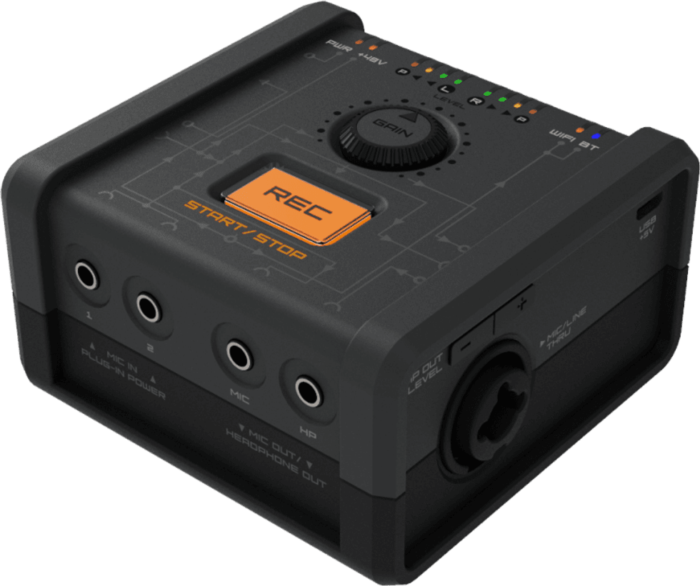 Reclouder takes both XLR and 3.5mm microphone sources