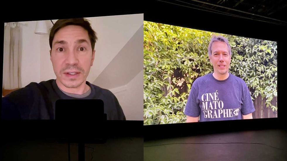 Recorded greetings from actor Justin Long and four-time Academy Award winner Sean Bake