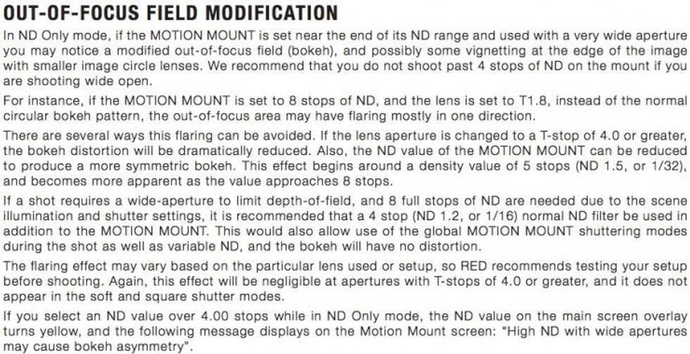Red-motion-mount-out-of-focus-field-modification