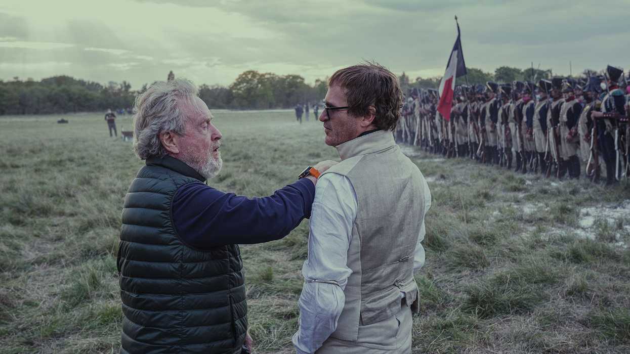 Ridley Scott on set of 'Napoleon'