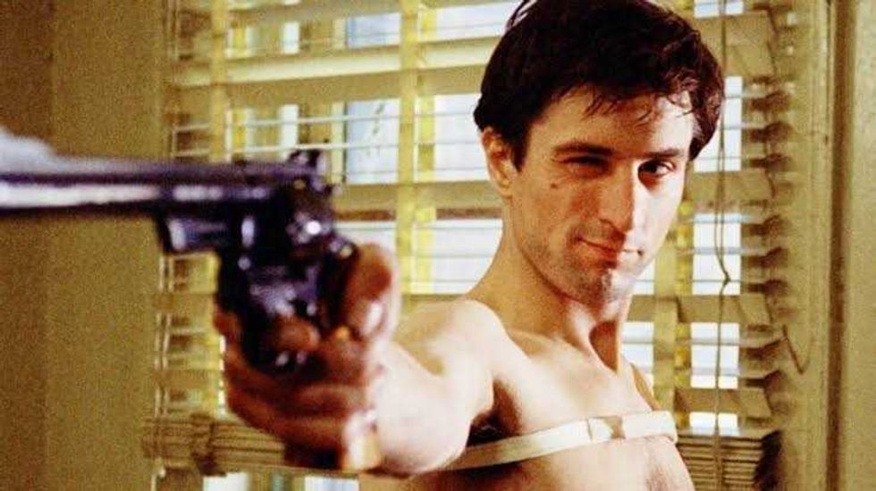Robert De Niro as Travis Bickle in the 1976 psychological drama film Taxi Driver