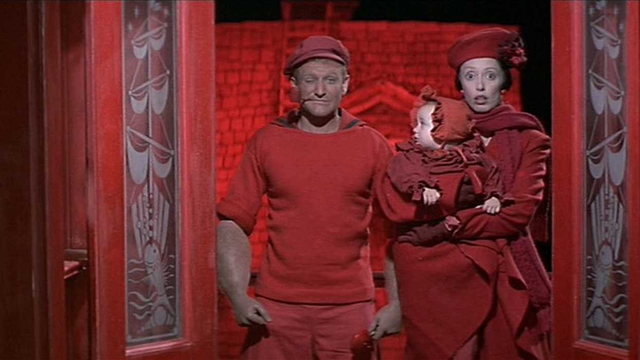 Robin Williams and Shelley Duvall in 'Popeye'