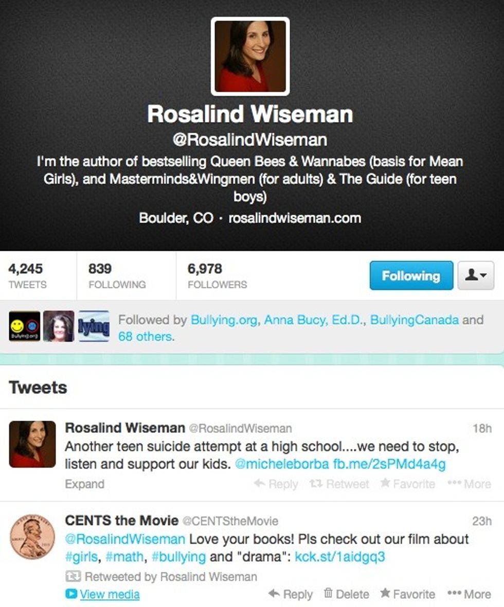 Rosalind Wiseman retweet