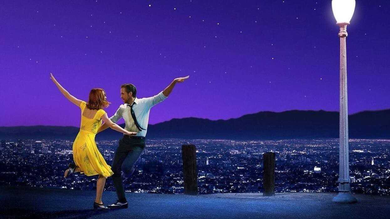 Ryan Gosling and Emma Stone as Seb and Mia