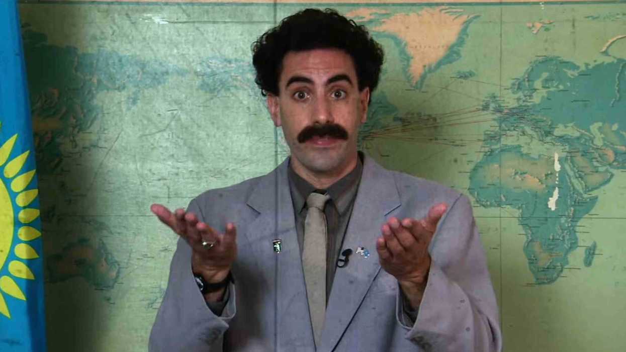Sacha Baron Cohen in a still from ‘Borat’ (2006)
