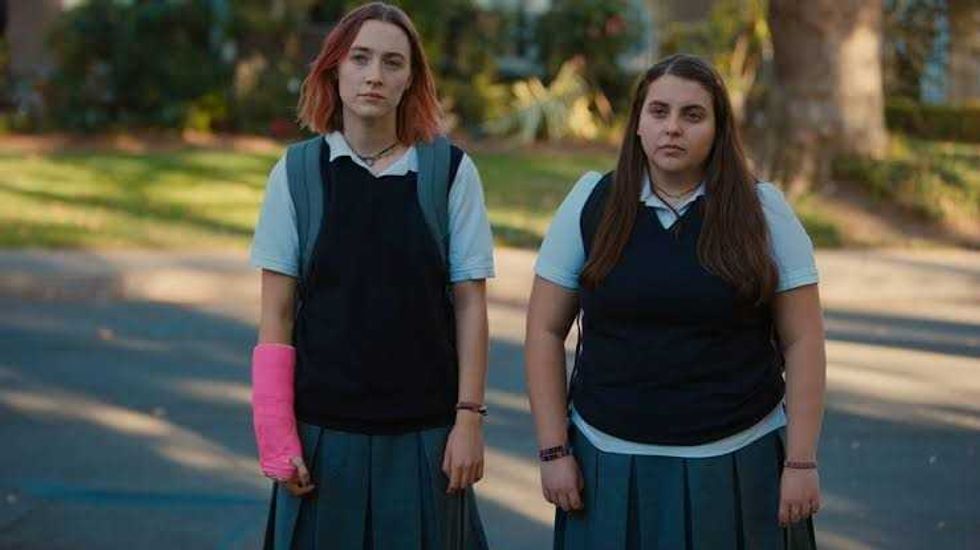 Saoirse Ronan and Beanie Feldstein in \u2018Lady Bird\u2019