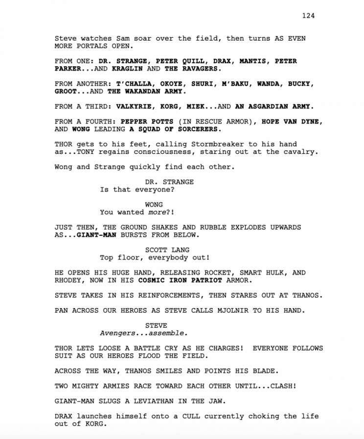 Thinking Out Loud: Avengers: Endgame – The Sports Script