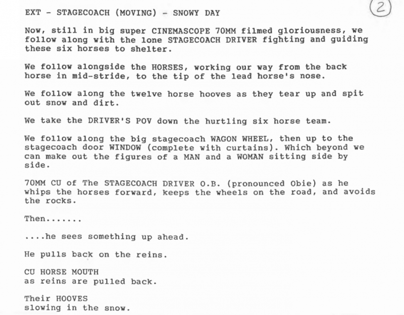 Di Bologna Hateful Eight Script