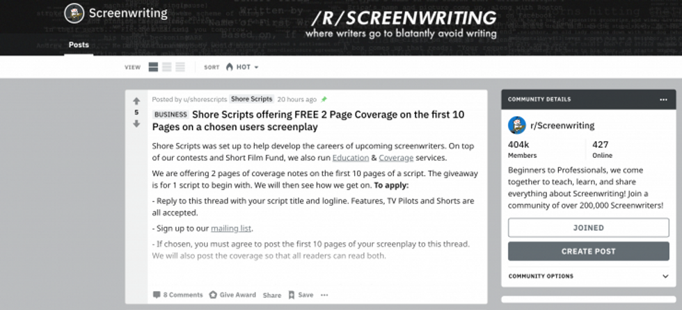 What Are The Best Screenwriting Websites?