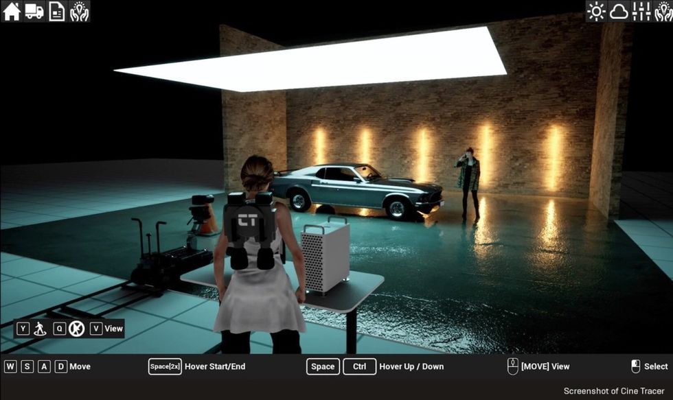 Screenshot of Cine Tracer in Unreal Engine