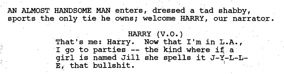 Script exerpt from Kiss Kiss Bang Bang