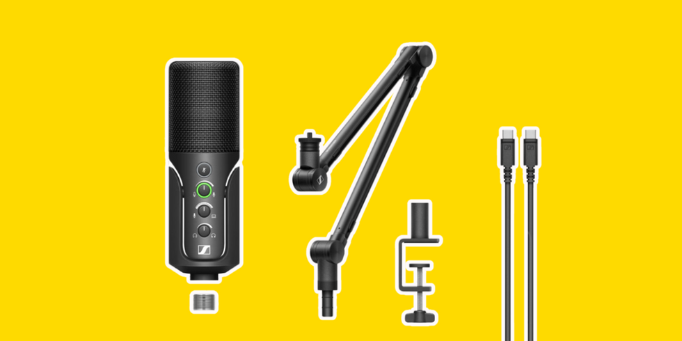 Sennheiser Profile USB Microphone on yellow background