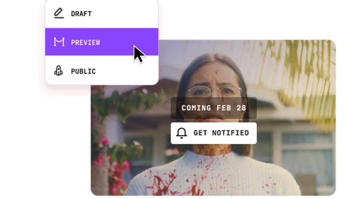 Shortverse custom landing page for short films