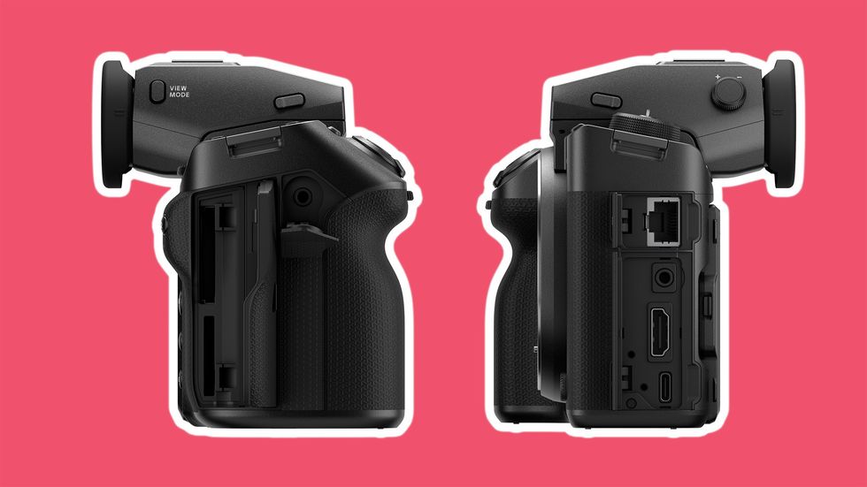 Side view of the Fujifilm GFX100 II