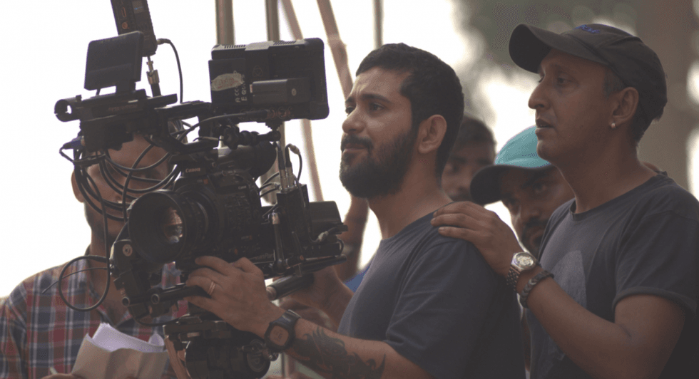 Sidharth Srinivasan on set