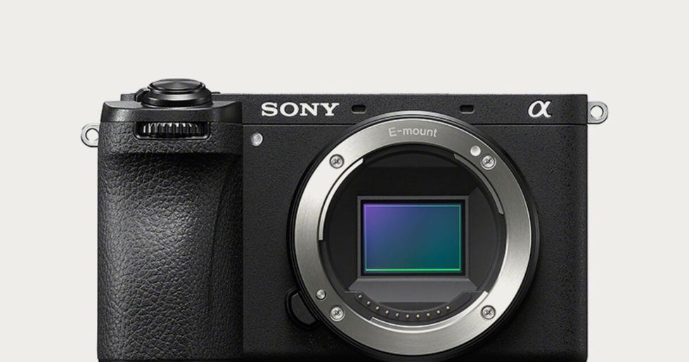 Sony a6700 on a light gray background.