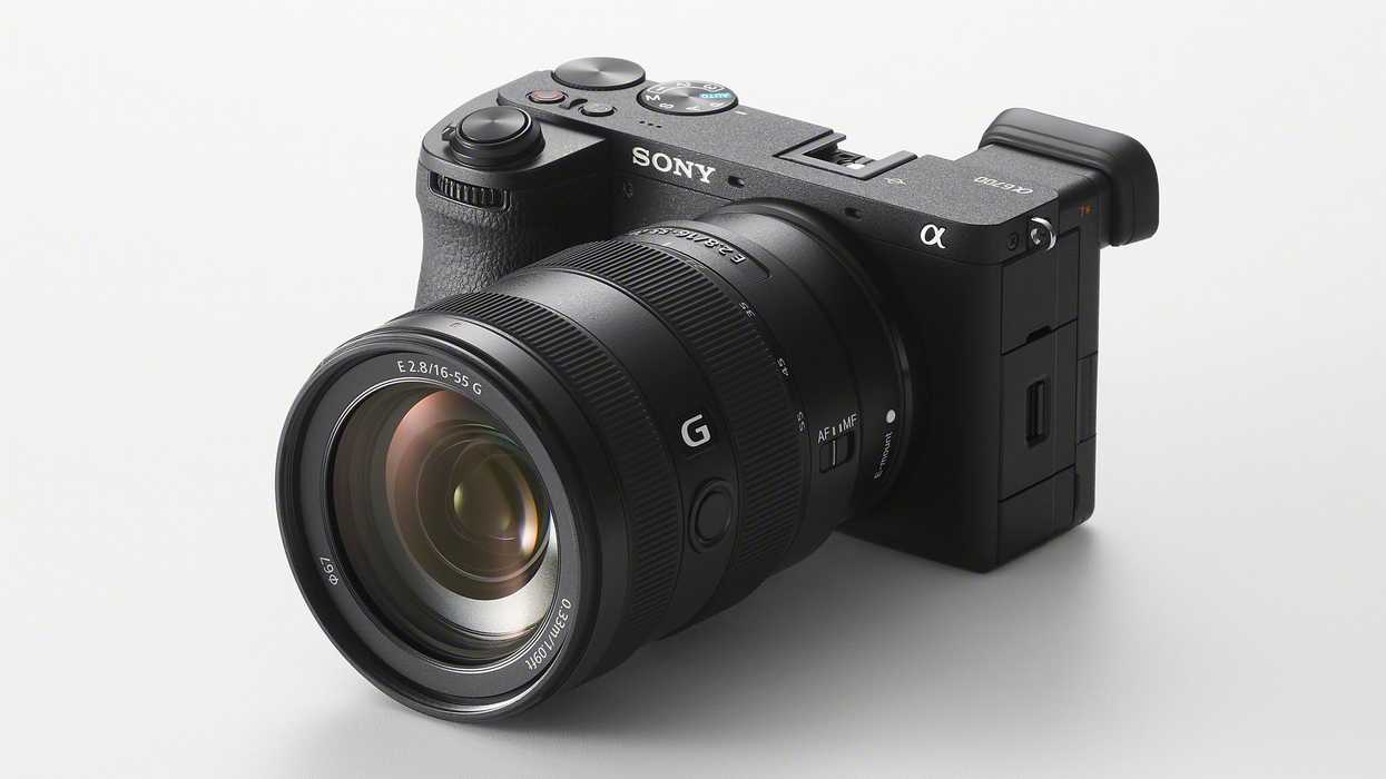 Sony a6700 on a white background