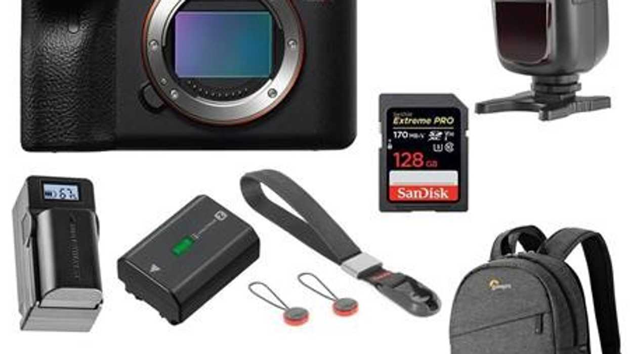Sony a7R IV Mirrorless Camera with Flashpoint Zoom Li-on R2 TTL Flash, And More