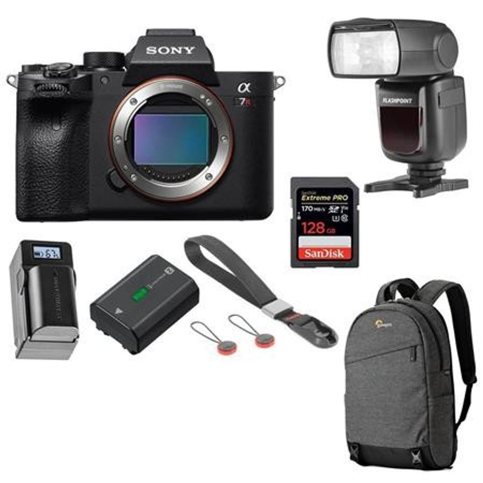 Sony a7R IV Mirrorless Camera with Flashpoint Zoom Li-on R2 TTL Flash, And More