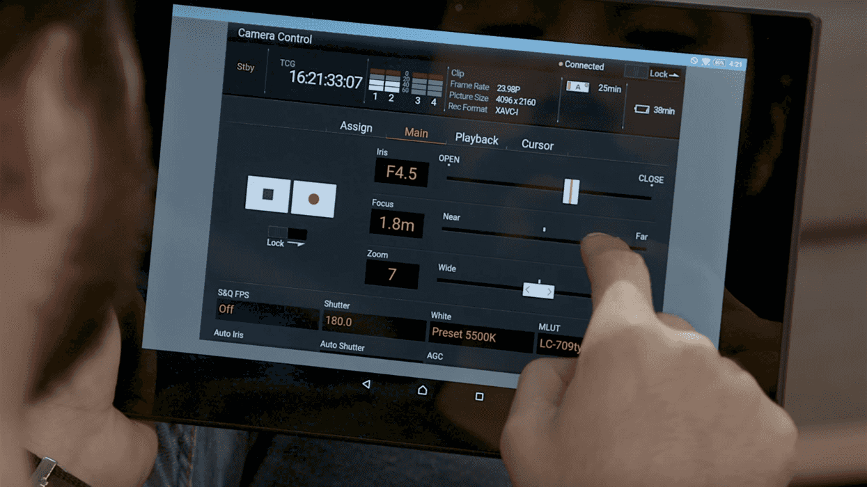 Sony Cinema Camera Wifi Control