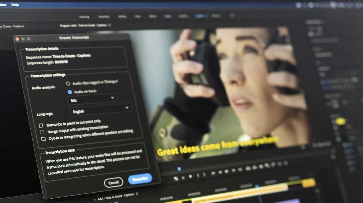 Speech to Text and Native M1 performance on Mac now available in Premiere Pro