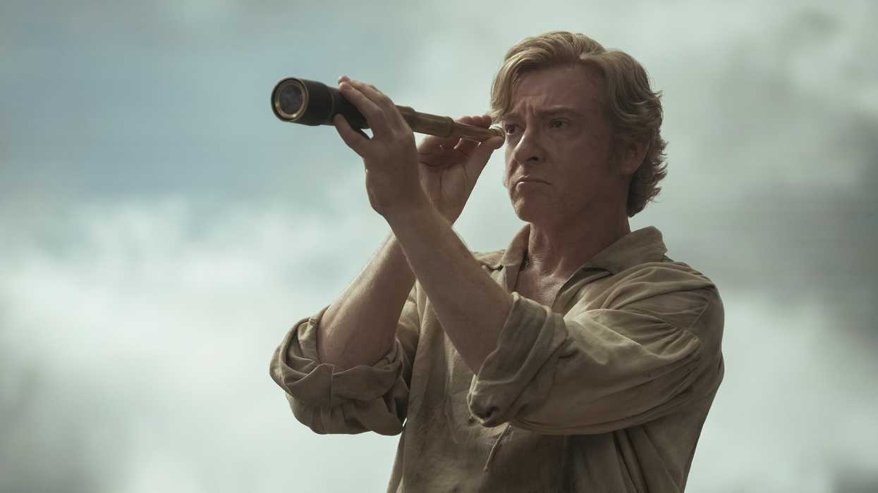 Stede looks through spyglass in 'Our Flag Means Death'