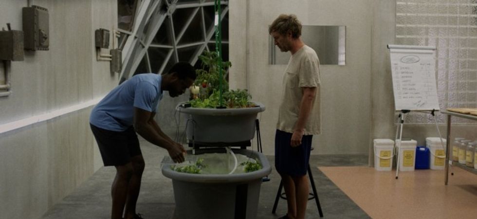Sterling K. Brown as \u201cRay\u201d and Mark Duplass as \u201cBilly\u201d in Mel Eslyn\u2019s 'BIOSPHERE.'
