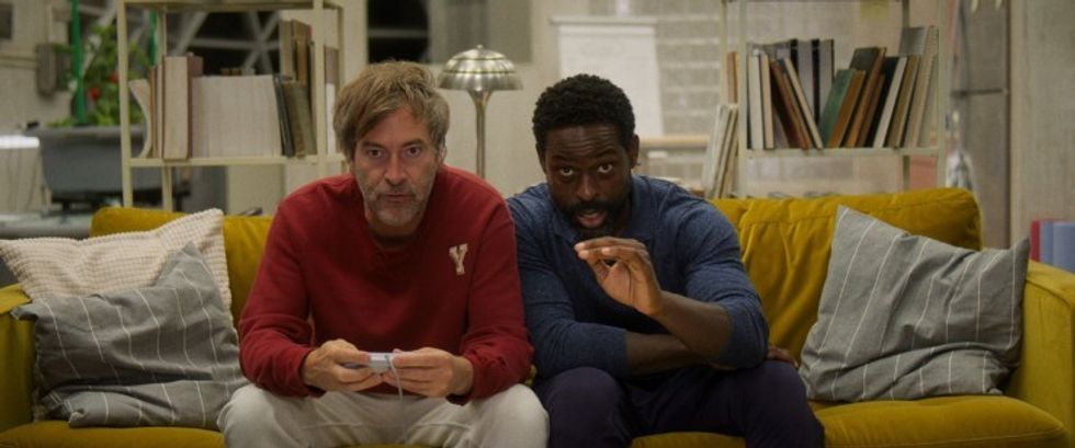 Sterling K. Brown as \u201cRay\u201d and Mark Duplass as \u201cBilly\u201d in Mel Eslyn\u2019s 'BIOSPHERE.'
