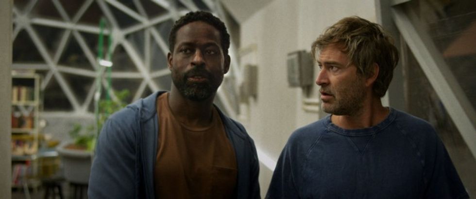 Sterling K. Brown as \u201cRay\u201d and Mark Duplass as \u201cBilly\u201d in Mel Eslyn\u2019s 'BIOSPHERE.'