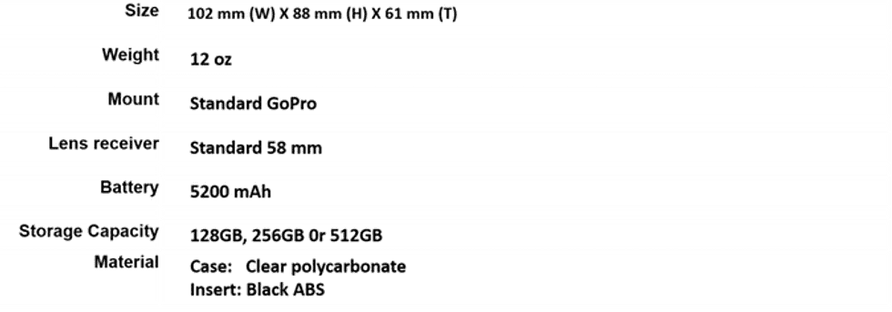 SUPERcase Tech Specs