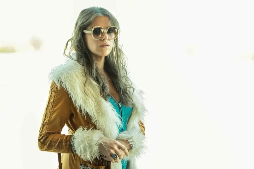 The Deer Lady standing outside in 'Reservation Dogs