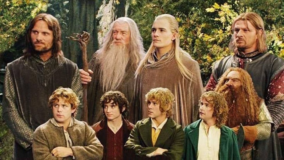 The entire team in 'The Lord of the Rings: The Fellowship of the Ring'