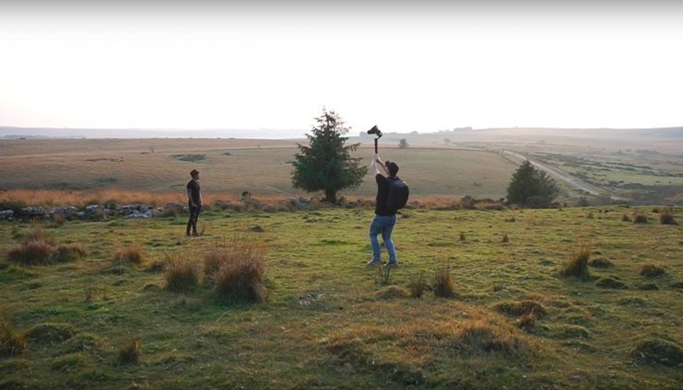 The fake drone gimbal shot.