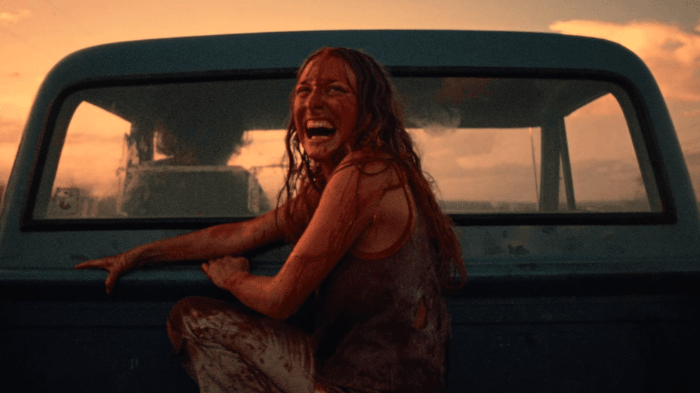 The final scene of the 1974 horror film The Texas Chain Saw Massacre