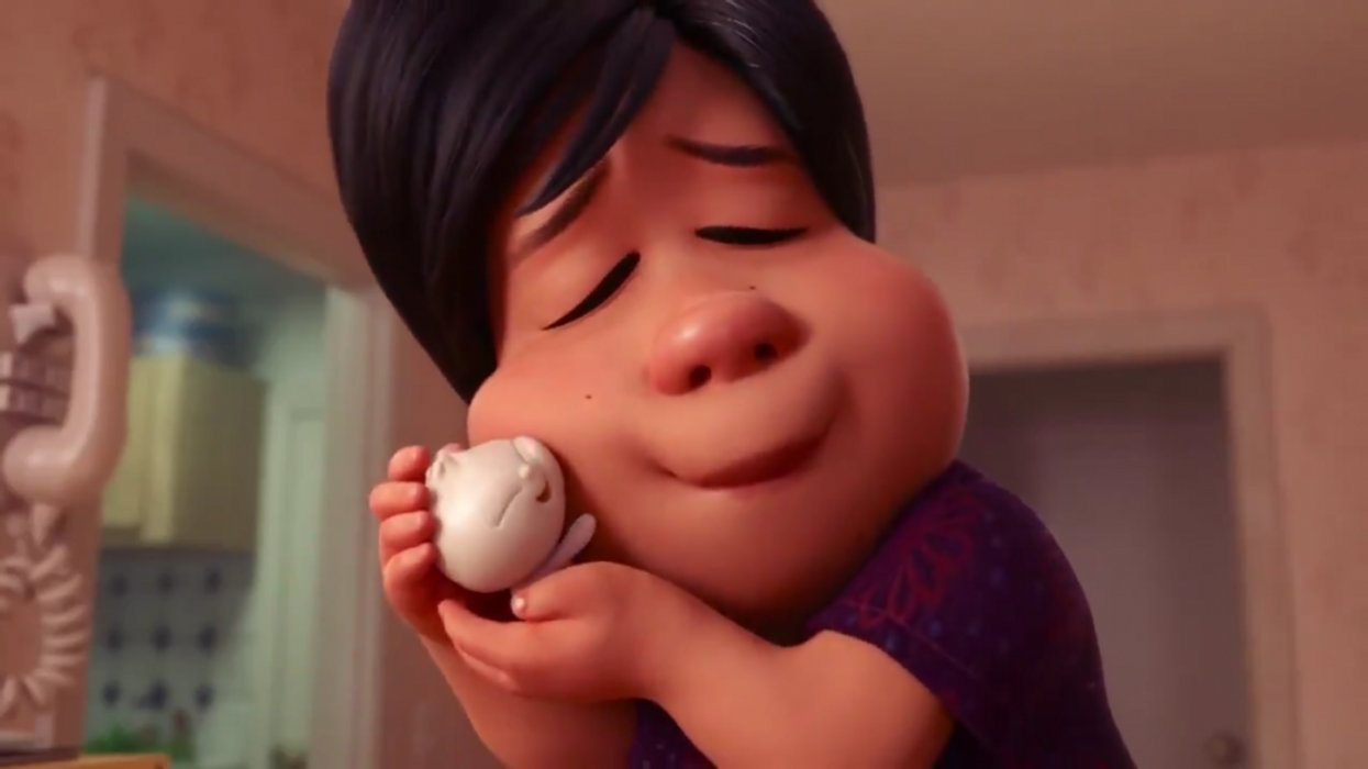 The mother holding her Bao son in the animated short film 'Bao'